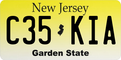 NJ license plate C35KIA