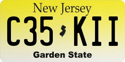 NJ license plate C35KII