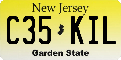 NJ license plate C35KIL
