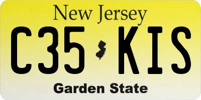 NJ license plate C35KIS