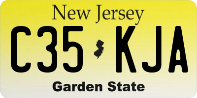 NJ license plate C35KJA
