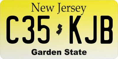 NJ license plate C35KJB