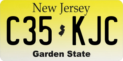 NJ license plate C35KJC