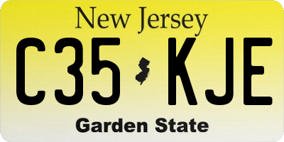 NJ license plate C35KJE
