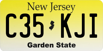 NJ license plate C35KJI