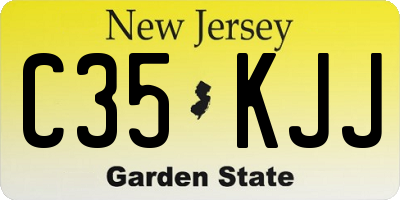 NJ license plate C35KJJ