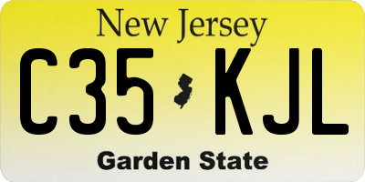 NJ license plate C35KJL