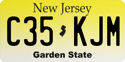 NJ license plate C35KJM