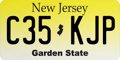 NJ license plate C35KJP