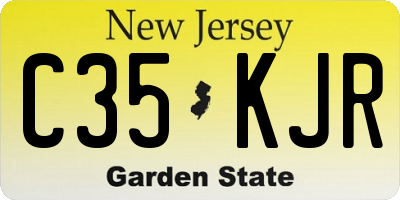 NJ license plate C35KJR