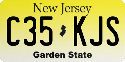 NJ license plate C35KJS