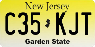 NJ license plate C35KJT