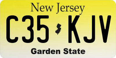 NJ license plate C35KJV