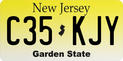 NJ license plate C35KJY