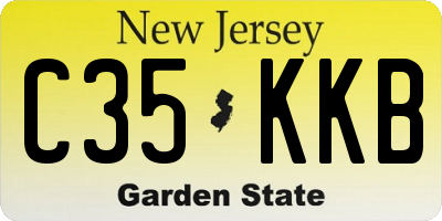 NJ license plate C35KKB
