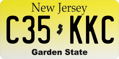 NJ license plate C35KKC