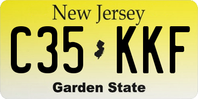 NJ license plate C35KKF