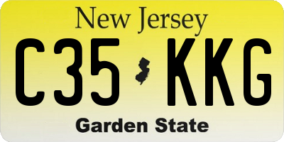 NJ license plate C35KKG