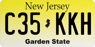 NJ license plate C35KKH