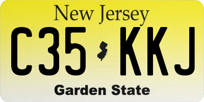NJ license plate C35KKJ