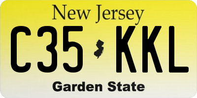 NJ license plate C35KKL