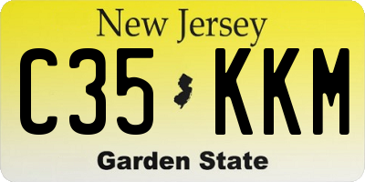 NJ license plate C35KKM