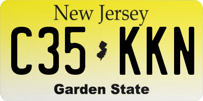 NJ license plate C35KKN