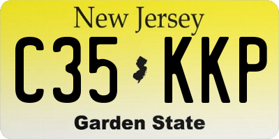 NJ license plate C35KKP
