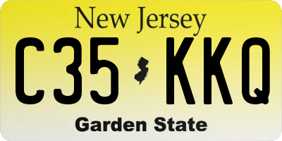 NJ license plate C35KKQ