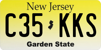 NJ license plate C35KKS