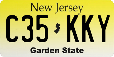 NJ license plate C35KKY