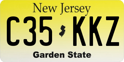 NJ license plate C35KKZ