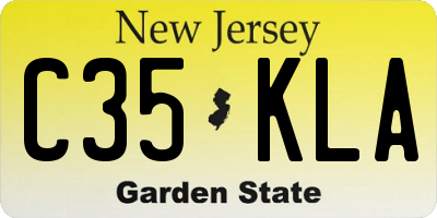 NJ license plate C35KLA