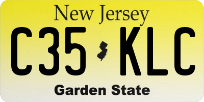 NJ license plate C35KLC