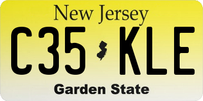NJ license plate C35KLE