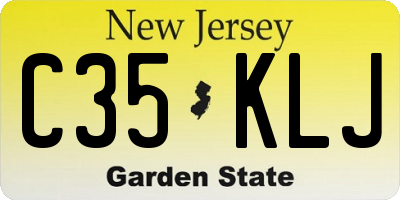 NJ license plate C35KLJ