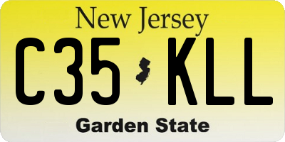NJ license plate C35KLL