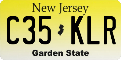 NJ license plate C35KLR