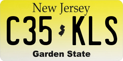 NJ license plate C35KLS
