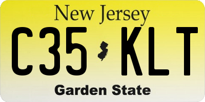 NJ license plate C35KLT