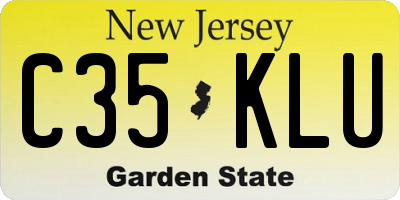 NJ license plate C35KLU