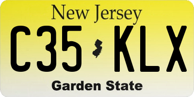 NJ license plate C35KLX