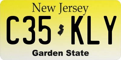 NJ license plate C35KLY