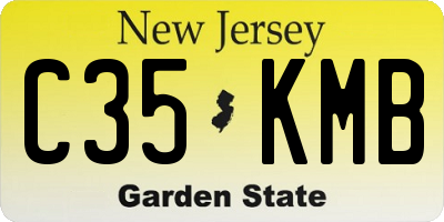 NJ license plate C35KMB