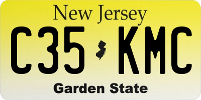 NJ license plate C35KMC