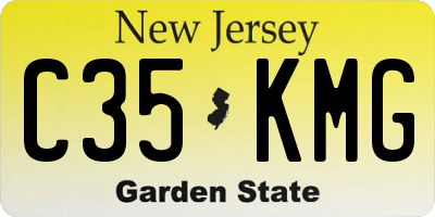 NJ license plate C35KMG