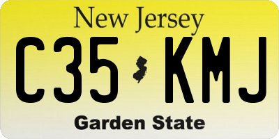 NJ license plate C35KMJ