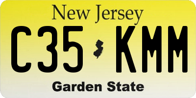NJ license plate C35KMM