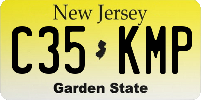 NJ license plate C35KMP