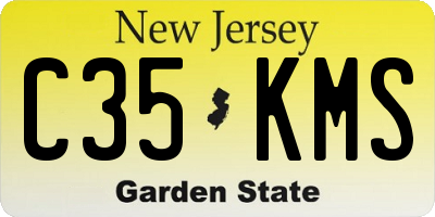 NJ license plate C35KMS